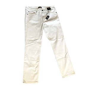 NWT Express Luxe Comfort Slim Fit White Denim Jeans, Size 33 x 30, Casual Preppy